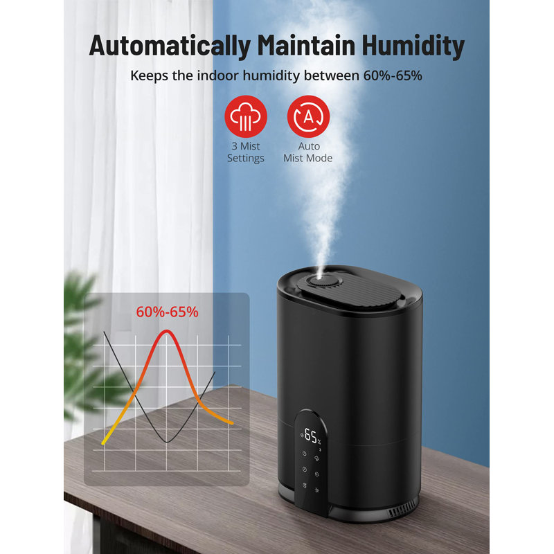 Taotronics 1.06 Gallons Cool Mist Ultrasonic Tabletop Humidifier with